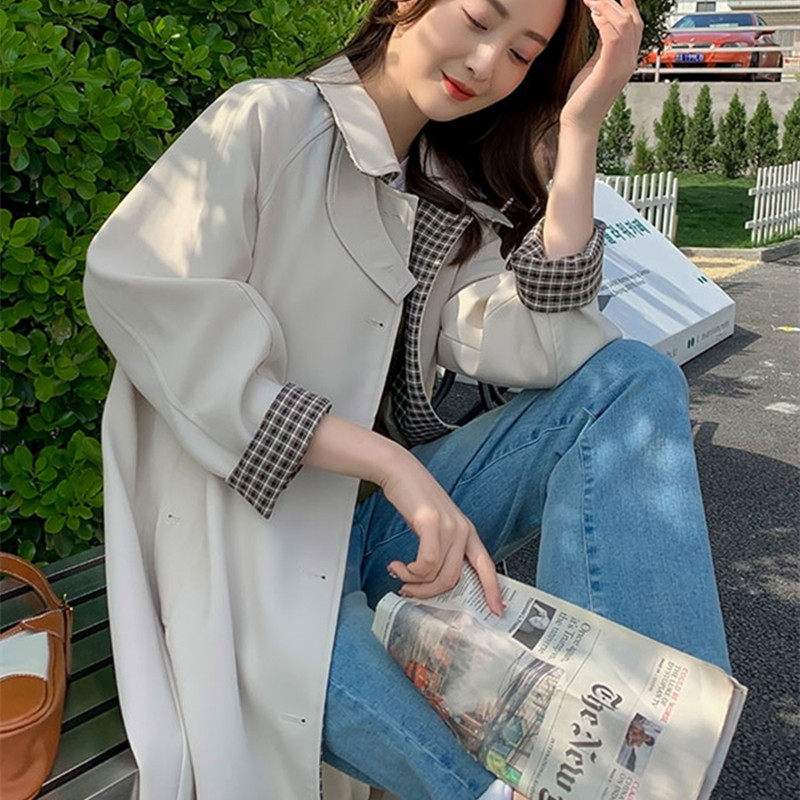 风衣外套小个子女2025新款春秋日系高级感爆款中长款chic春装大衣