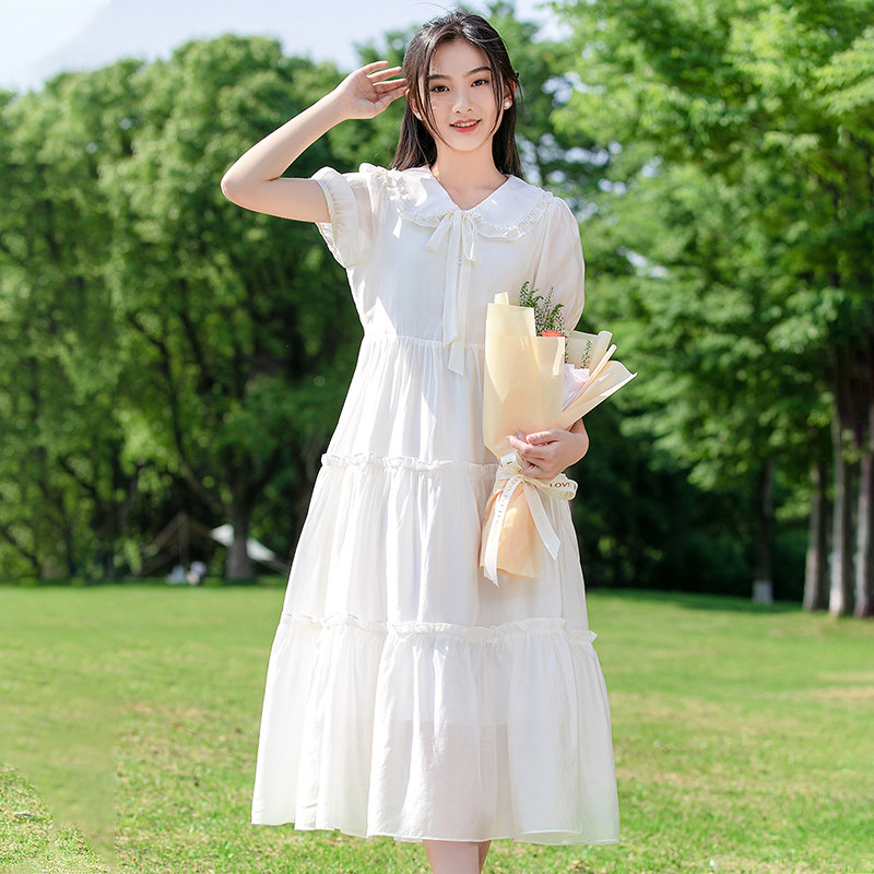 少女连衣裙新款夏季2024甜美高初