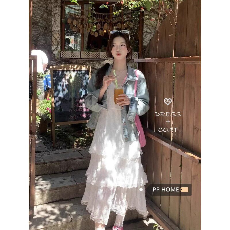 白色无袖吊带连衣裙女打底裙夏季