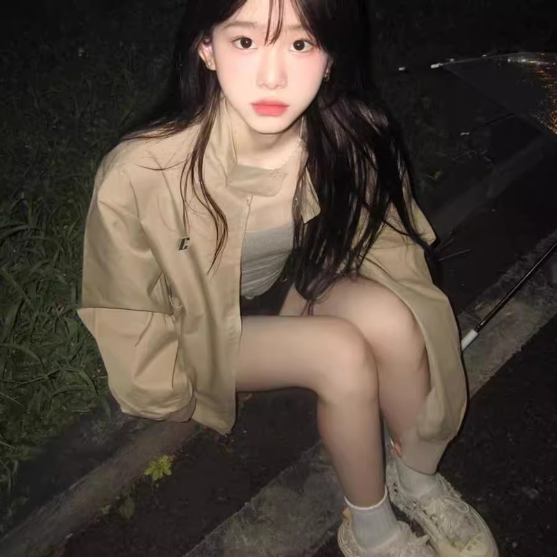 春秋学生立领夹克外套女