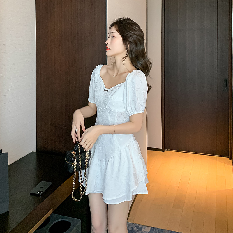 2025夏季茶歇辣妹蕾丝娃娃裙两件套女蓬蓬连衣裙短裙法式裙子套装
