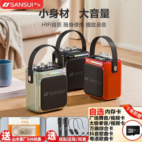 山水T80蓝牙音箱家用户外便携K歌