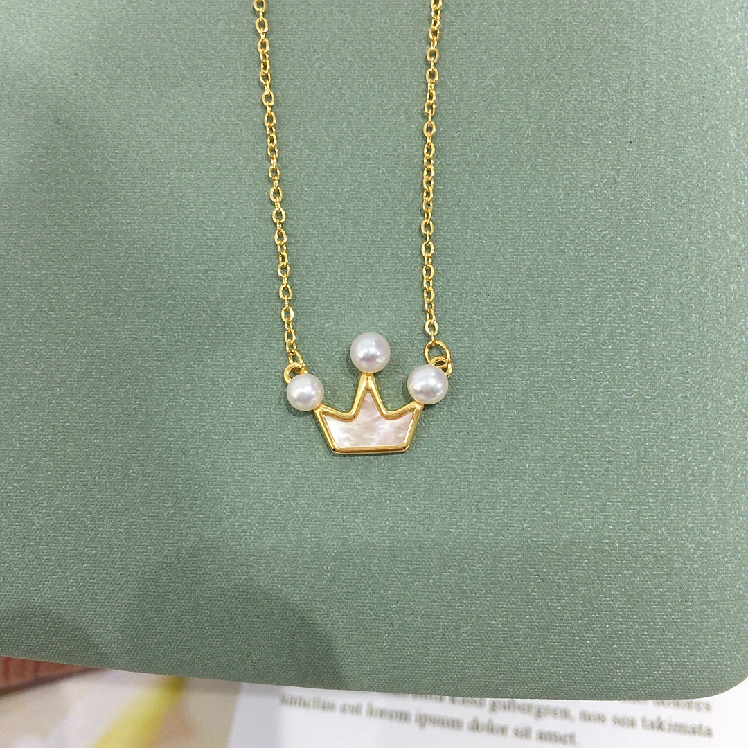 诸暨源产地天然淡水珍珠吊坠多珠款皇冠海贝珍珠吊坠首饰