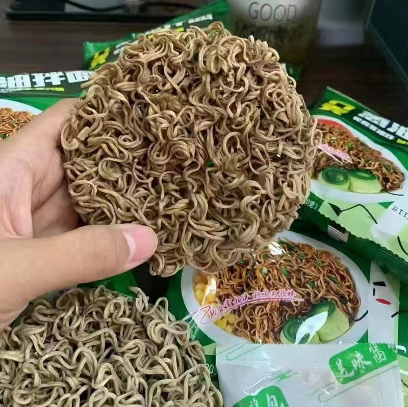 荞麦面条免煮非油炸葱油拌面代餐主食方便夜宵粗粮饱腹泡面速食品