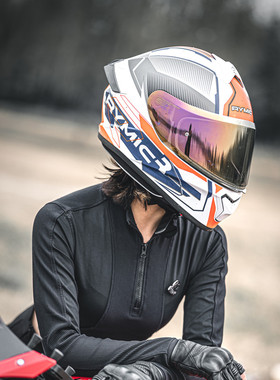 RYMIC头盔男安全帽电动摩托车全盔机车女士头灰蓝牙四季防雾通勤