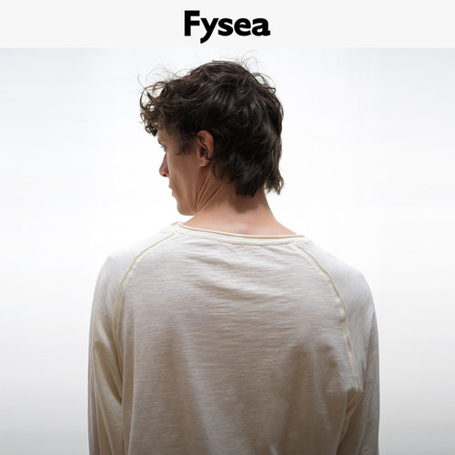 Fysea竹节棉针织插肩上衣罩衫