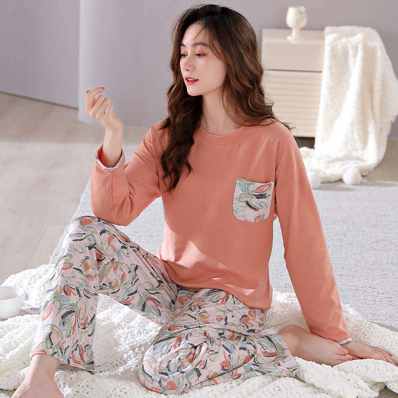 官方品牌睡衣女春秋款纯棉长袖女款秋季2026年新款大码秋冬薄款休