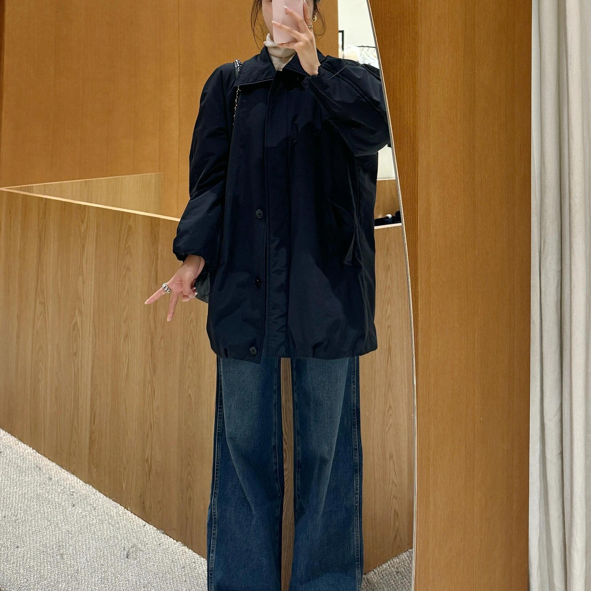 ED25冬季新款衬衫领轻暖棉服外套