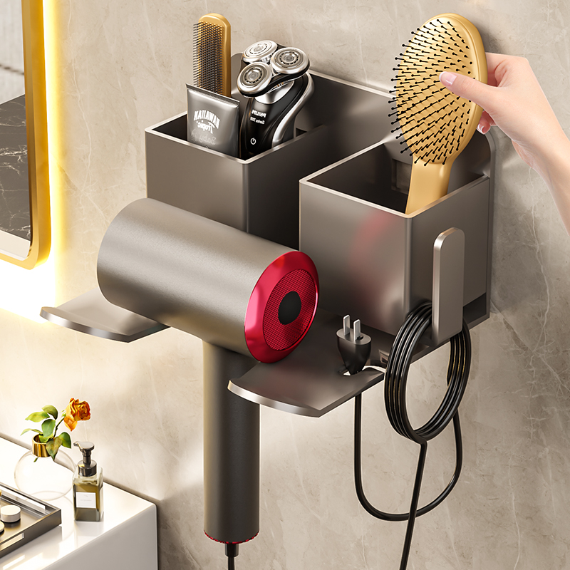 速发吹风机架物器支架挂架吹风机免打孔置子收纳浴室各种神架壁挂