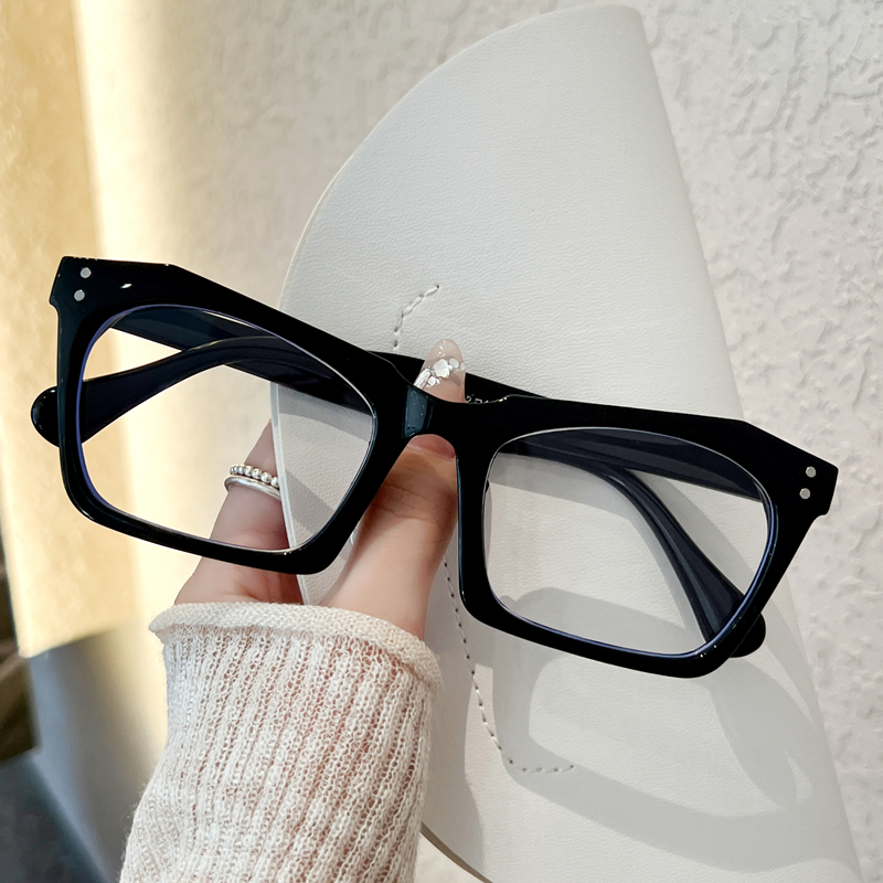 速发复潮韩版猫眼近视可配有度数素颜神器镜光平眼睛框架男古个性