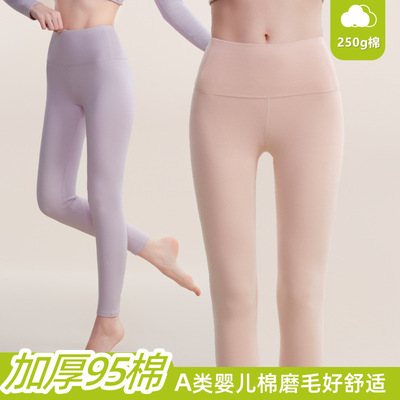 250g纯棉保暖裤女士舒绒加厚