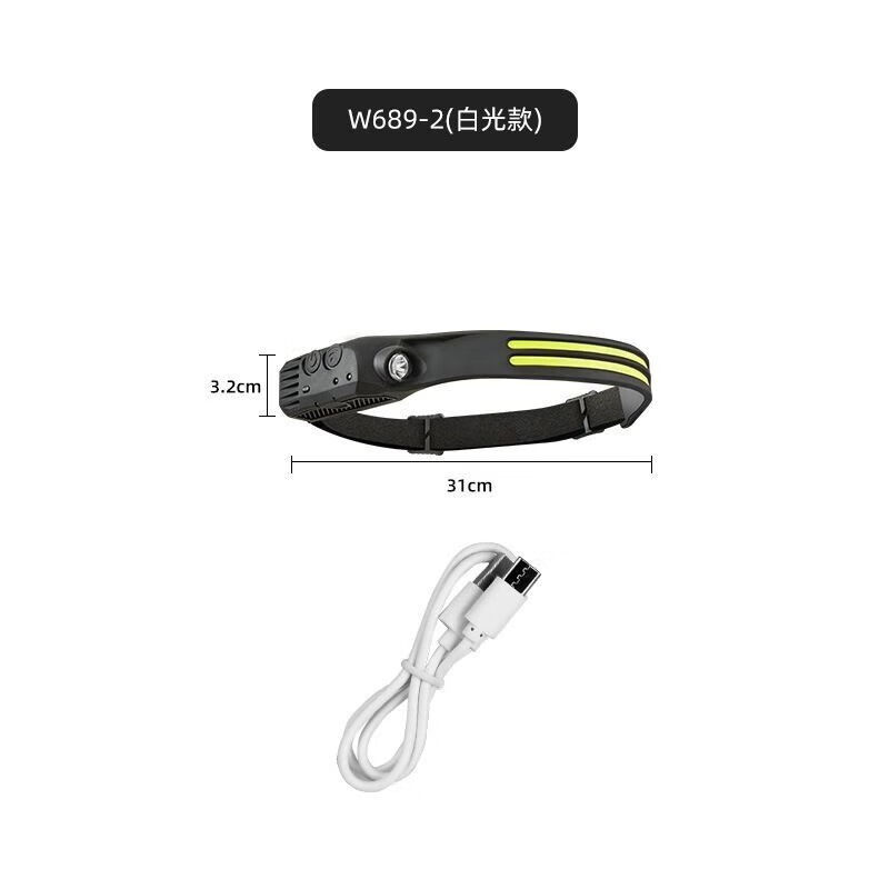 努正新升级二代头灯智能感应户外照明便携式LED夜钓运动头灯一代