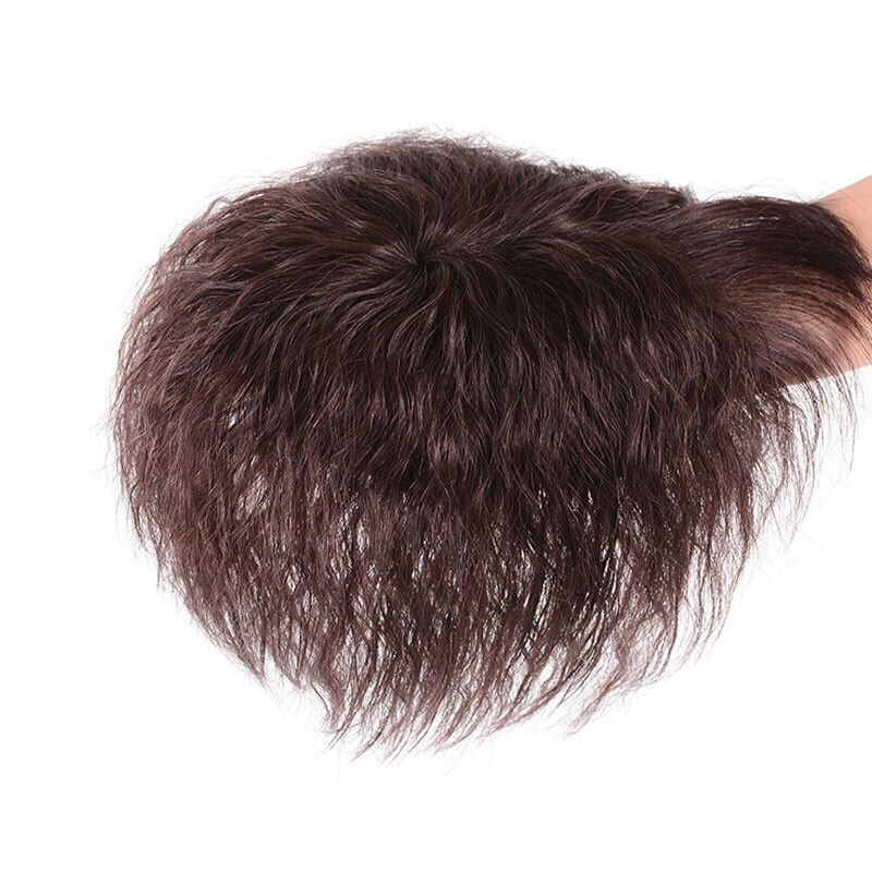 艾丝（isawig）中老年妈妈假发女短卷发全真发头顶补发量遮白发玉