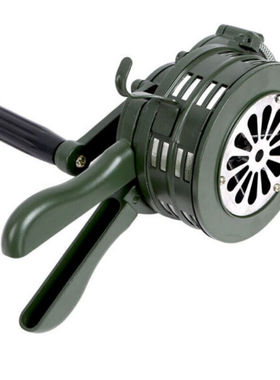 狼魂手摇报警器固定式高分贝防火防空绿色铝合金手摇警报器SY-100