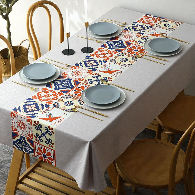 桌布布艺pvc防水防油免洗北欧风格简约餐桌布书桌ins学生茶几桌垫