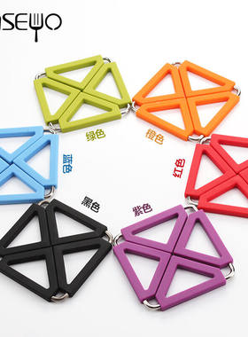 SenseYo硅胶餐垫隔热垫创意不锈钢硅胶隔热垫耐高温锅垫盘垫碗垫