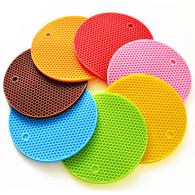 HHFA大号圆形餐桌硅胶隔热垫套装锅垫碗垫盘子垫餐垫防水防烫防滑