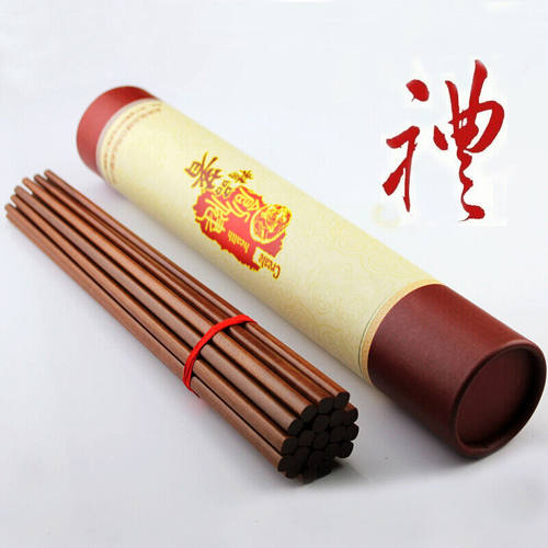 红木筷子实木筷家用筷红檀木日韩流行10双礼盒套装圆形红木筷子10