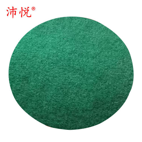 沛悦绿色桌布毛毡垫办公桌台垫会议桌餐桌绿色圆形桌布直径1.7米