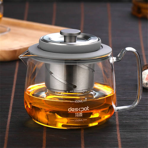 顶壶（DESKPOT）耐热高温飘逸壶家用可加热煮茶壶飘逸杯旋转过滤