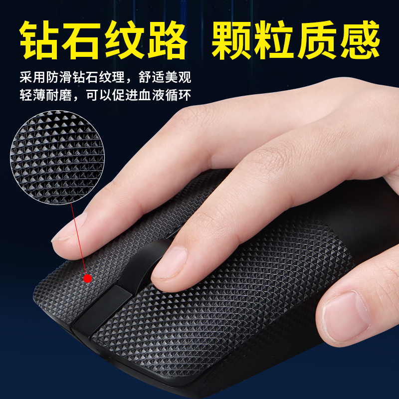 鼠标游戏手柄贴纸吸汗防滑贴diy自由裁剪无线有线鼠标防汗贴全包半包耐磨无痕汗手专用防滑贴