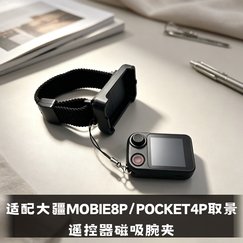大疆配件Mobie8P/Pocket4P取景遥控器腕夹手腕佩戴腕带支架磁吸