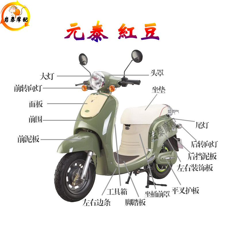绿佳电动车配件 电动车塑件 全套外观件灯具