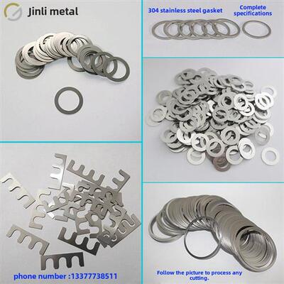 304不锈钢垫片超薄平板垫片圆形放大和厚间隙调节金属垫片加工和