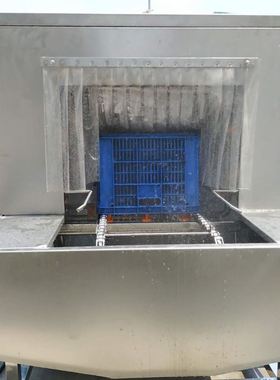 全自动周转筐清洗机 水果洗筐机价格 海鲜喷淋洗框机机定制