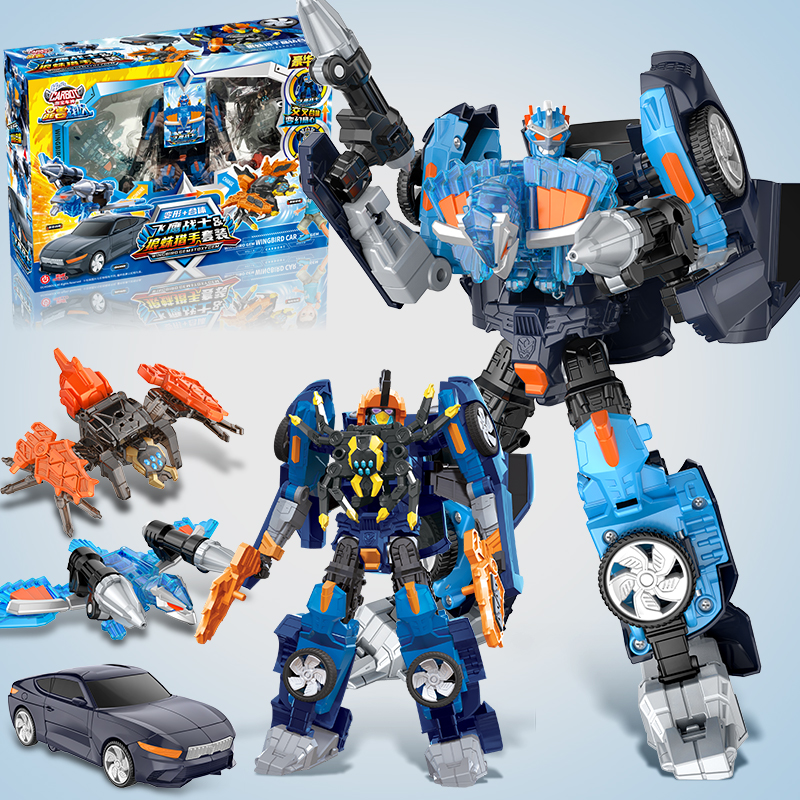 晶钻暴风巨人五合体咖宝车神之晶兽战队变形重装卫士金刚玩具卡.