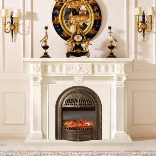 美式法式实木壁炉柜玄关柜客厅仿真火壁炉法式壁炉装饰柜一体定制