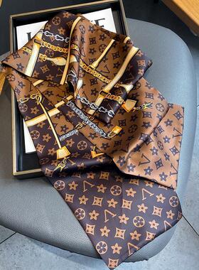 lv5&vv20飘带老花丝巾小长条绑包手柄保护丝带carryall绑带缠包包