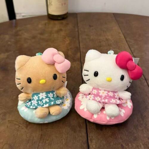 新款夏威夷黑皮泳圈hellokitty