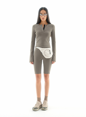 【26春新品】UPONPRO 都市线 浅灰绿立体坑条5分骑行裤修身短裤