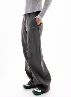 【2025新款冬】UPON PRO都市线中腰微喇阔腿裤设计感宽松长裤女款