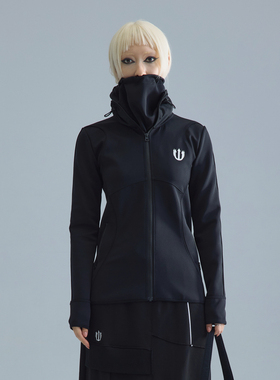UPON PRO黑色跑步修身运动健身外套夹克女