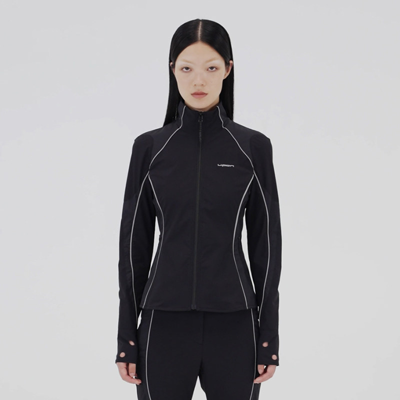 修身撞色运动外套上衣