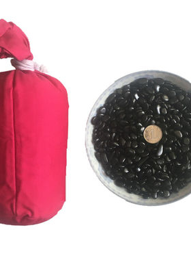 【健康】火山能量砭石按摩加热发热石头水晶黑曜石理疗包SPA肩颈