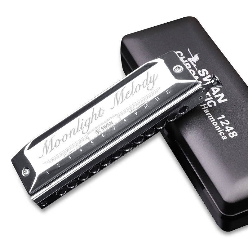 天鹅SWAN口琴12孔半音阶口琴MM1248【经典款】