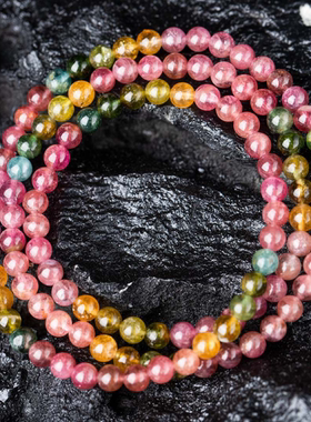 瑞卡希| 【罗娜专属】三圈碧玺手串11675/多样性发其一