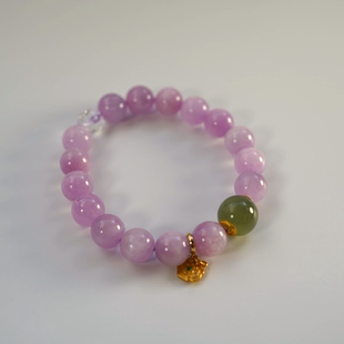 【米儿甄选】[九紫离火]S925银和田玉紫锂辉手串/多样性发其一