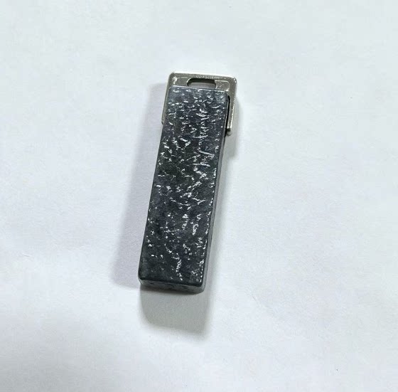 【罗娜专属】【云涧墨条】S925银青花坑洼柱和田玉吊坠