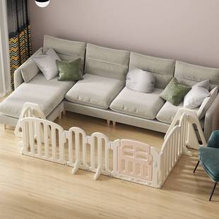 围栏地上三面儿童游戏室内家用安全防护栏角落单面宝宝学步栏床笠