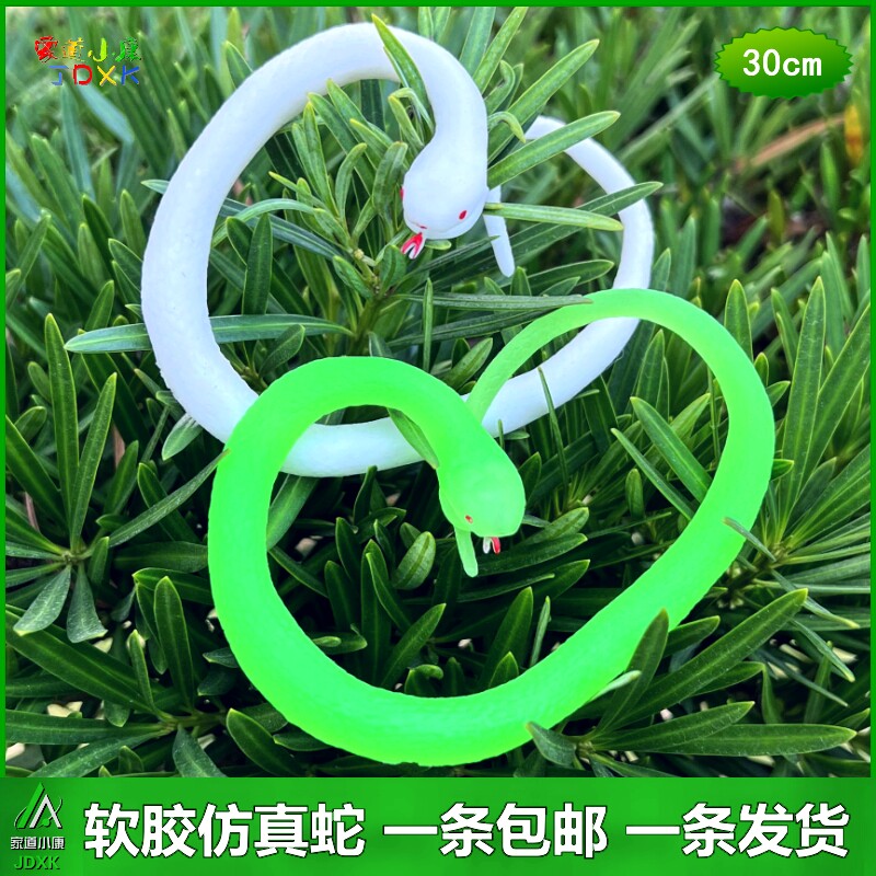 白蛇青蛇软胶套装仿真蛇包邮