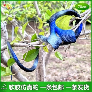 单双头软胶蛇仿真蛇眼镜蛇幼儿园儿童玩具蛇吓人假蛇小蛇动物模型