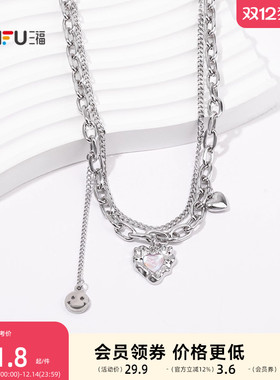 三福街潮双链无性别短项链单条 时尚个性首饰配饰链条843967