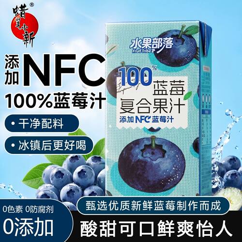 100%新鲜蓝莓汁NFC复合果汁饮料饮品整箱特价小瓶0脂无添加果蔬汁