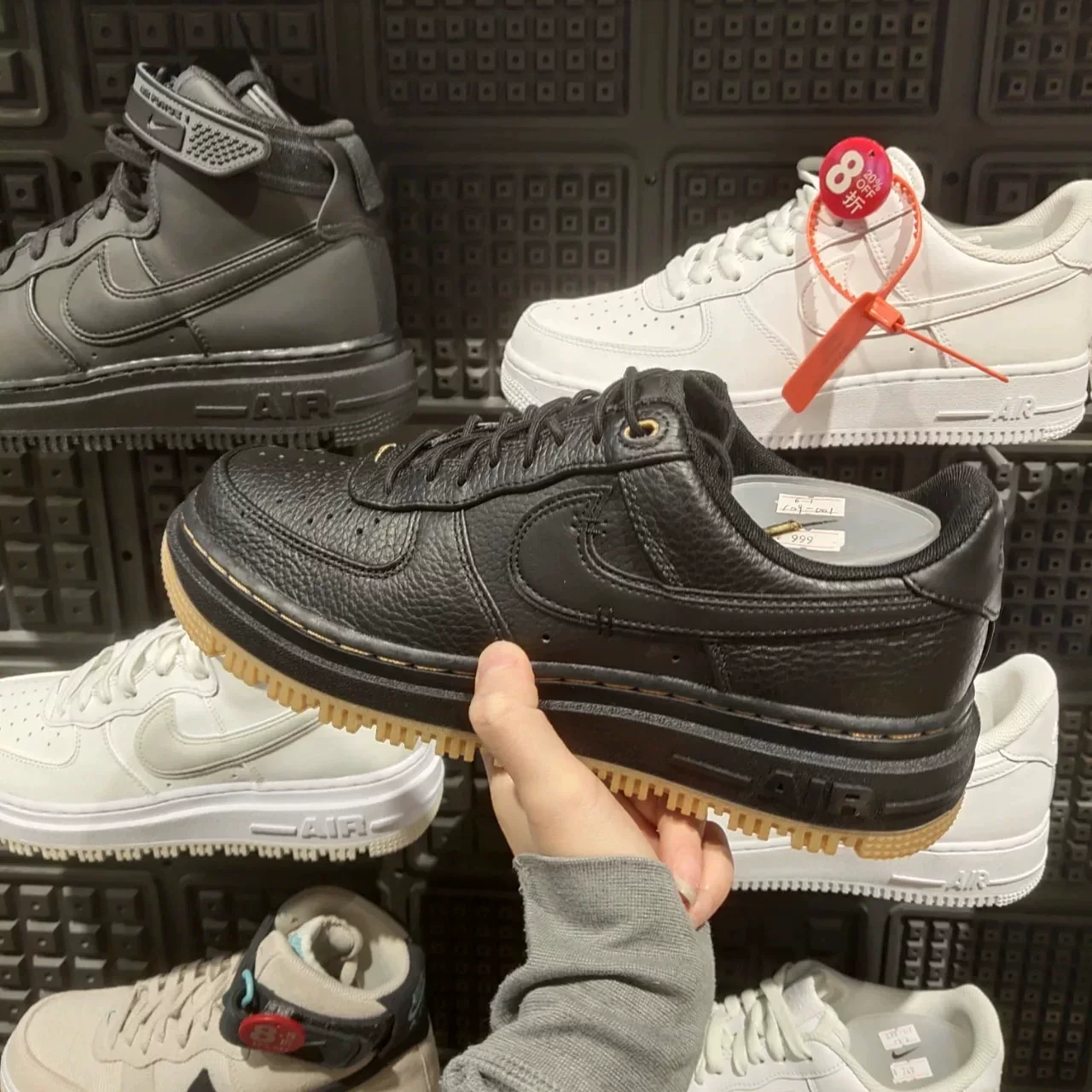 Nike Air Force 1 AF1 Black Samurai Platform Air Force No. 1 низкие кроссовки для повседневного использования на доске DB4109-001