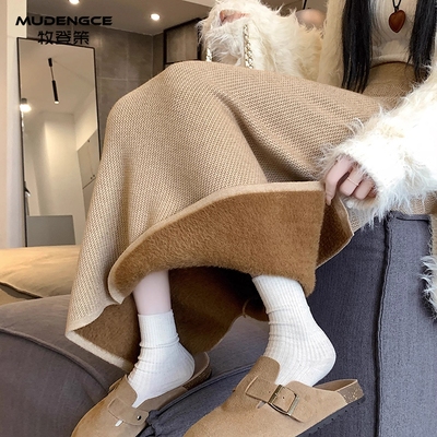 针织半身裙女a字松紧腰显瘦卫裙