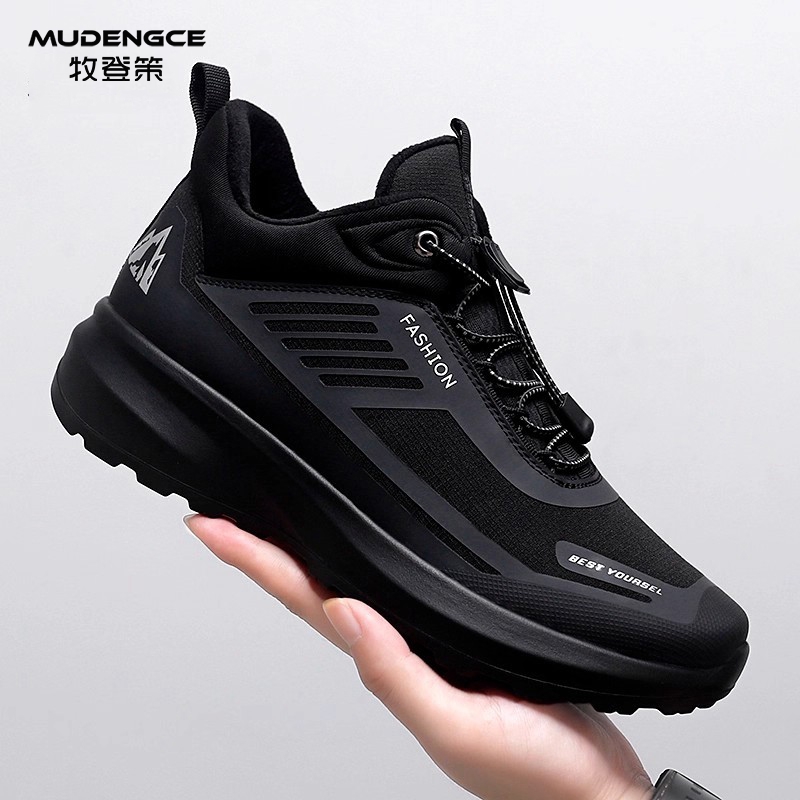 中帮男鞋秋冬新款加绒保暖棉鞋男